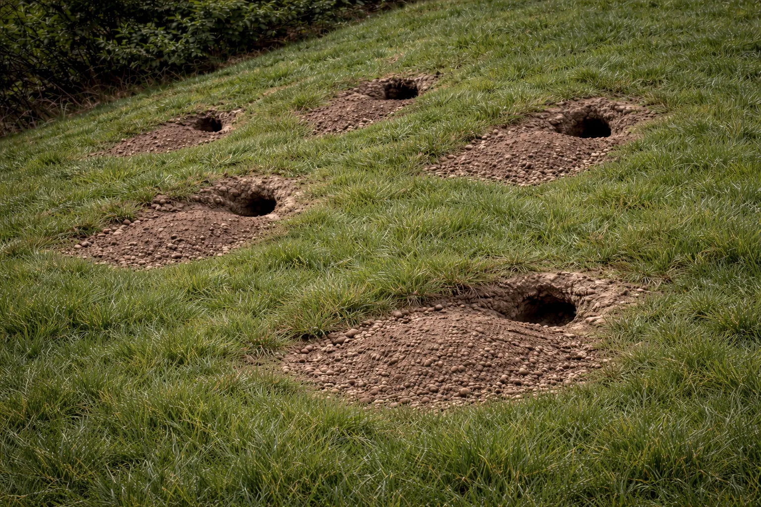 Ground squirrel burrows